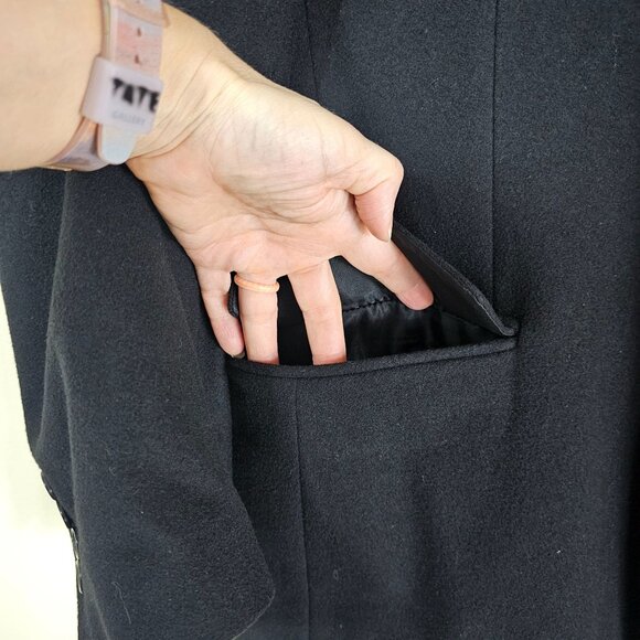 Gianfranco Ruffini Men Black Cashmere Blend Blazer Sz 42R Quiet Luxury Old Money - Picture 9 of 13